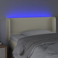 Hoofdbord LED 103x16x78/88 cm kunstleer crèmekleurig - thumbnail