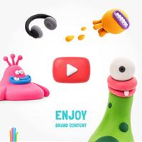 Klei hey clay koe set 3 delen - thumbnail
