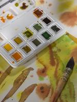 Van Gogh • aquarelverf pocket box natuurtinten met 12 kleuren in halve napjes - thumbnail