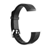 Children Silicone Twilled Wrist Strap for FITBIT ACE (Black) - thumbnail