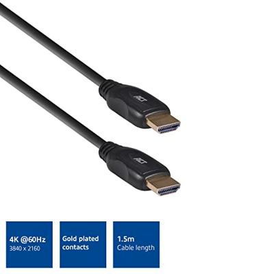 ACT 1,5 meter HDMI High Speed video kabel v2.0 HDMI-A male - HDMI-A male