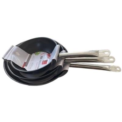 Set van 3 koekenpannen - BAUMALU - Gastronomie - 20 / 24 / 28 cm - Roestvrij staal