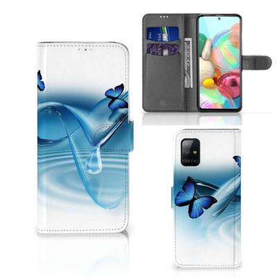 Samsung Galaxy A71 | Telefoonhoesje | Met pasjeshouder | Vlinders