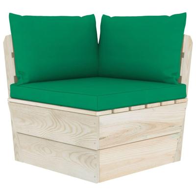 Bankussens pallet 3 st stof groen