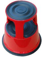 Opstapkruk Desq 420mm metaal rood - thumbnail