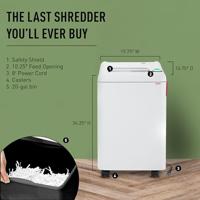 Ideal Office 2503 CC 2x15 Papierversnipperaar 10 vellen Cross cut 2 x 15 mm P-5 75 l Ook geschikt voor Paperclips, Nietjes, Creditcards - thumbnail