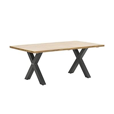 Zeus dining tafel 180x100 carbon black/teak look/X-stijl Garden Impressions - Garden impressions Zeus dining tafel 180x100 carbon black/teak look/X-stijl Garden Impressions - Garden impressions