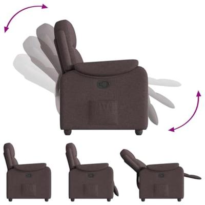 Fauteuil verstelbaar stof donkerbruin