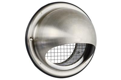 Bolrooster BWS Ventilatie Aansluitmaat Ø 150 mm Grofmazig Gaas Met Hoge Doorlaat RVS