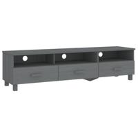Tv-meubel HAMAR 158x40x40 cm massief grenenhout donkergrijs - thumbnail
