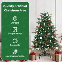 VidaXL Kunstkerstboom groen 150 cm pvc en metaal en plastic - thumbnail