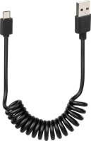 Lampa Kabel Lampa Krulkabel Micro USB 1 Meter Zwart - thumbnail