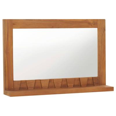 VidaXL Wandspiegel met schap 60x12x40 cm massief teakhout VidaXL Wandspiegel met schap 60x12x40 cm massief teakhout