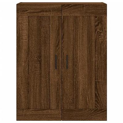 Wandkast 69,5x34x90 cm bewerkt hout bruin eikenkleur
