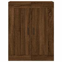 Wandkast 69,5x34x90 cm bewerkt hout bruineikenkleurig - thumbnail