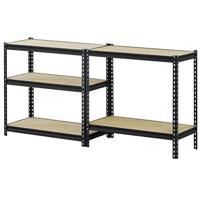 TOOLCRAFT 1530556 Stellingkast (extra stevig) 350 kg Metaal, MDF Antraciet/zwart Hout - thumbnail