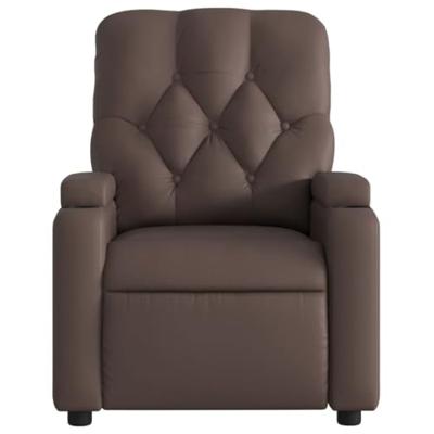 Fauteuil verstelbaar kunstleer bruin