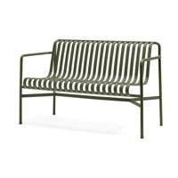 HAY Palissade tuinbank met armleuning olive - thumbnail