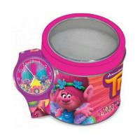 Cartoon TROLLS - TIN BOX (Ø 33 mm) Kinder horloge - thumbnail