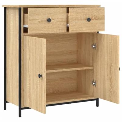 Dressoir 70x30x80 cm bewerkt hout sonoma eikenkleurig Dressoir 70x30x80 cm bewerkt hout sonoma eikenkleurig