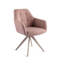 Jesper Home Draaibare Eetkamerstoel 'Noto' Turn Beige, kleur Vintage Rose - thumbnail