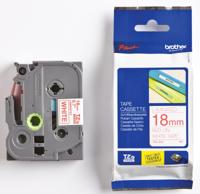 Brother TZE-242 labelprinter-tape Rood op wit - thumbnail