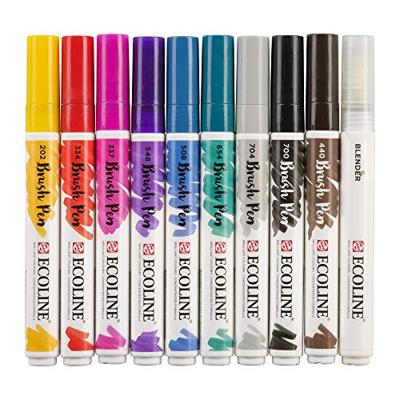 Brushpen talens ecoline set 10 stuks handlettering