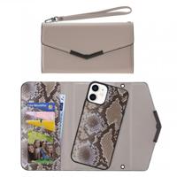 Mobilize 2in1 Elegant Magnet Clutch Apple iPhone 12 Mini Beige Snake - thumbnail
