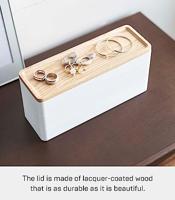 Yamazaki Sieradendoos - 3 niveaus en deksel - Rin - Wit - thumbnail