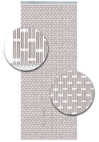 Vliegengordijn Hulzen Verspringen Zilver Metallic - 100cm x 240cm - thumbnail