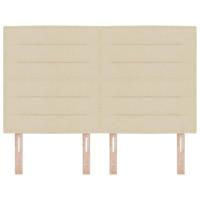 Hoofdbord met hoofdeinde Crème 160 cm Nep Leer - thumbnail