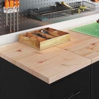 Garagekast 30x51x85 cm massief grenenhout zwart - thumbnail