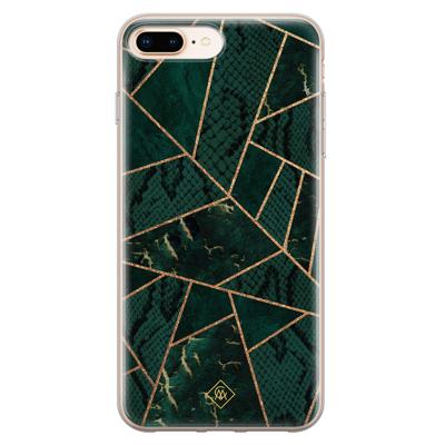 iPhone 8 Plus/7 Plus siliconen hoesje - Abstract groen