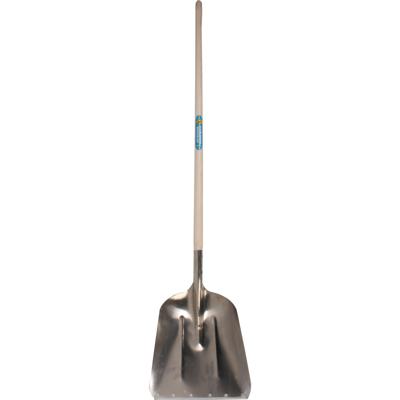 Schop 35 cm aluminium met slijtstrip en houten steel 135 cm Schop 35 cm aluminium met slijtstrip en houten steel 135 cm