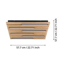 Stars of Light Houten led plafonnièreMarreira 58cm - 39898 - thumbnail