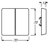 Busch-Jaeger 2CKA001731A1958 Serietoets Afdekking Allweather 44 (IP44) Bruin 1 stuk(s) - thumbnail