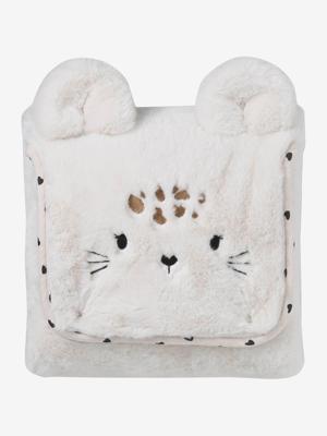 Luiermatras voor onderweg roze, bedrukt