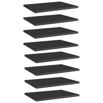 vidaXL Wandschappen 8 st 40x30x1,5 cm spaanplaat hoogglans zwart vidaXL Wandschappen 8 st 40x30x1,5 cm spaanplaat hoogglans zwart