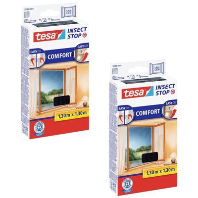 tesa COMFORT 55396-00500-01 Vliegenhor (b x h) 130 cm x 130 cm Antraciet 2 stuk(s) tesa COMFORT 55396-00500-01 Vliegenhor (b x h) 130 cm x 130 cm Antraciet 2 stuk(s)