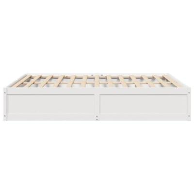 Bedframe zonder matras massief grenenhout wit 200x200 cm Bedframe zonder matras massief grenenhout wit 200x200 cm