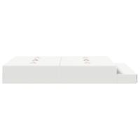 Opbergbedframe met lade Wit 236.5 x 160 x 31.5 cm Bewerkt hout - thumbnail