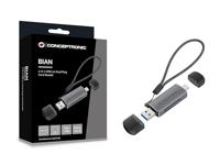 Conceptronic BIAN05G geheugenkaartlezer USB 3.2 Gen 1 (3.1 Gen 1) Type-A/Type-C Grijs - thumbnail