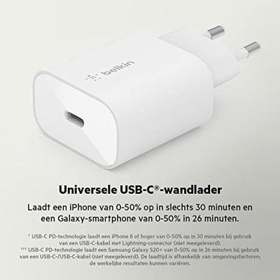 Belkin 25W USB-C PD 3.0 Wandlader met PPS oplader - thumbnail