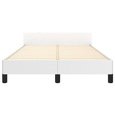 Bedframe met hoofdbord kunstleer wit 120x200 cm