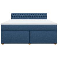 Boxspring met matras stof blauw 80x200 cm - thumbnail