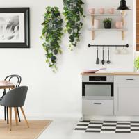 Hedera kunst hangplant 125cm - groen - FR - brand vertragend - thumbnail