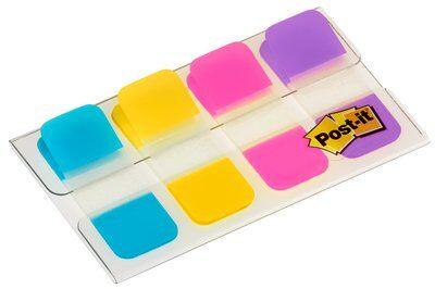 Post-it index Strong, ft 15,8 x 38,1 mm, blister met 4 kleuren, 10 tabs per kleur