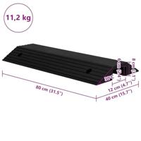 VidaXL Drempelbruggen 2 st 80x40x8 cm rubber - thumbnail