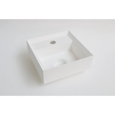 INK Fontein Vice Polystone Met Kraangat Incl Verzonken Open Plug 27x27x9 cm Mat Wit INK Fontein Vice Polystone Met Kraangat Incl Verzonken Open Plug 27x27x9 cm Mat Wit