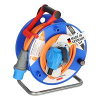 Brennenstuhl 1182470100 Cee-kabelhaspel Met 23+2m Rn-kabel In Oranje (camping Kabelhaspel Met Cee-hoekkoppeling Incl. Stekkerdoos + Cee-stekker, Voor Buitengebruik) - thumbnail